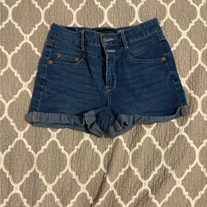 High waisted jean shorts